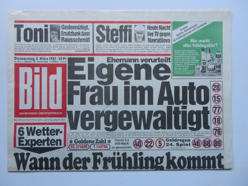 Bild zeitung vom 1987 - bild,