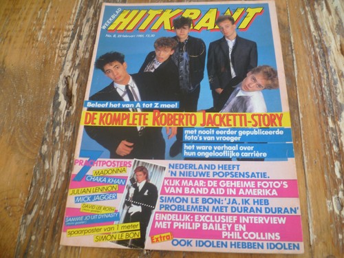 Hitkrant 1985 jacketti duran - 1985:, jacketti/duran